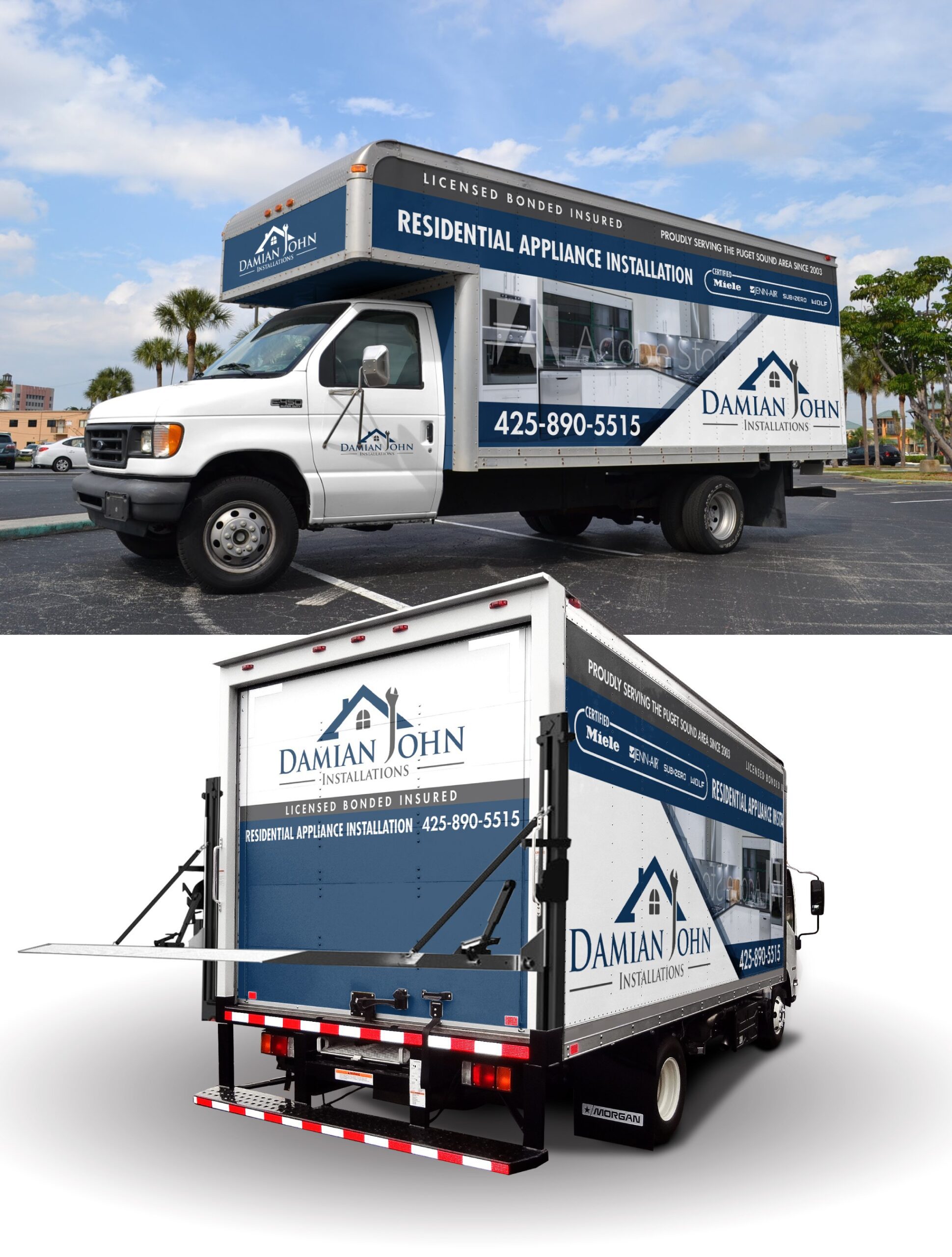 Appliance Installation Company E350 Box Truck Wrap1