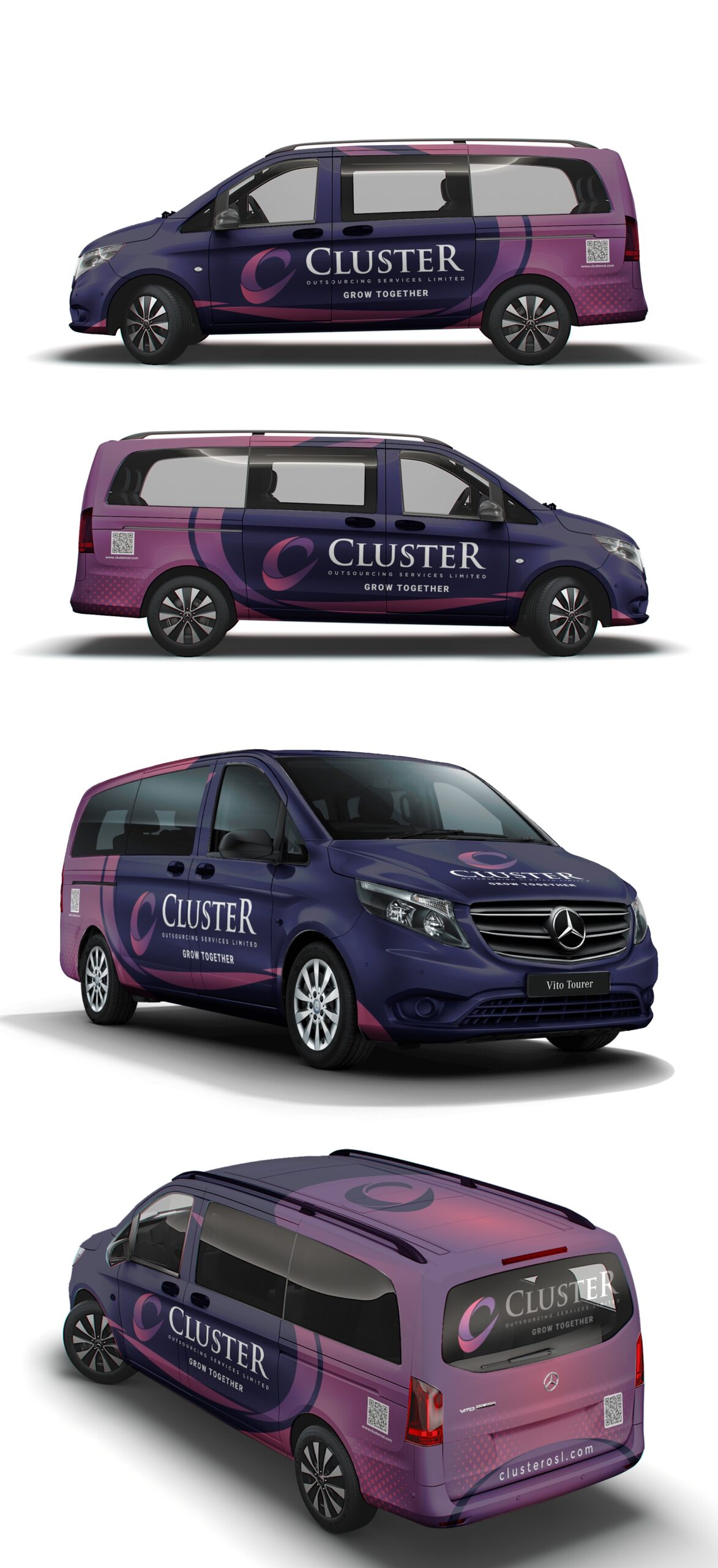 Cluster outsourcing Services Limited van wrap1