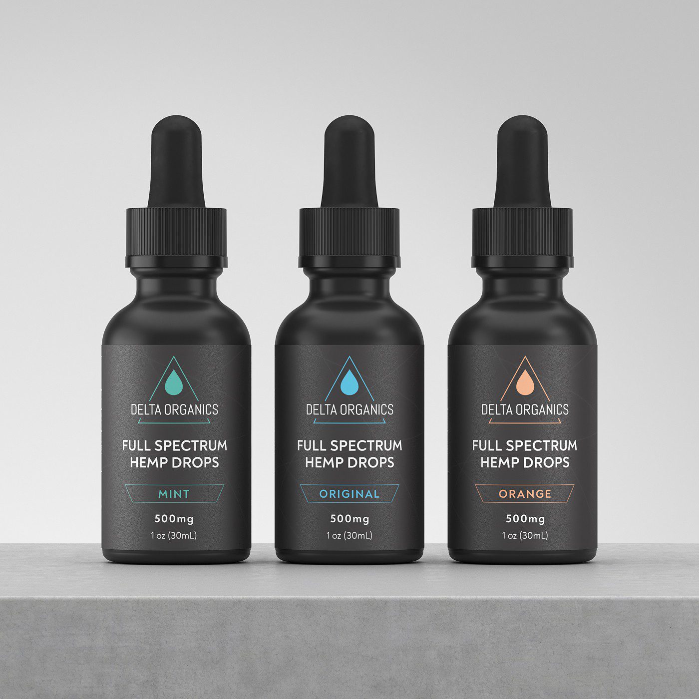 Delta Organics Full Spectrum Hemp Drops Label Design1