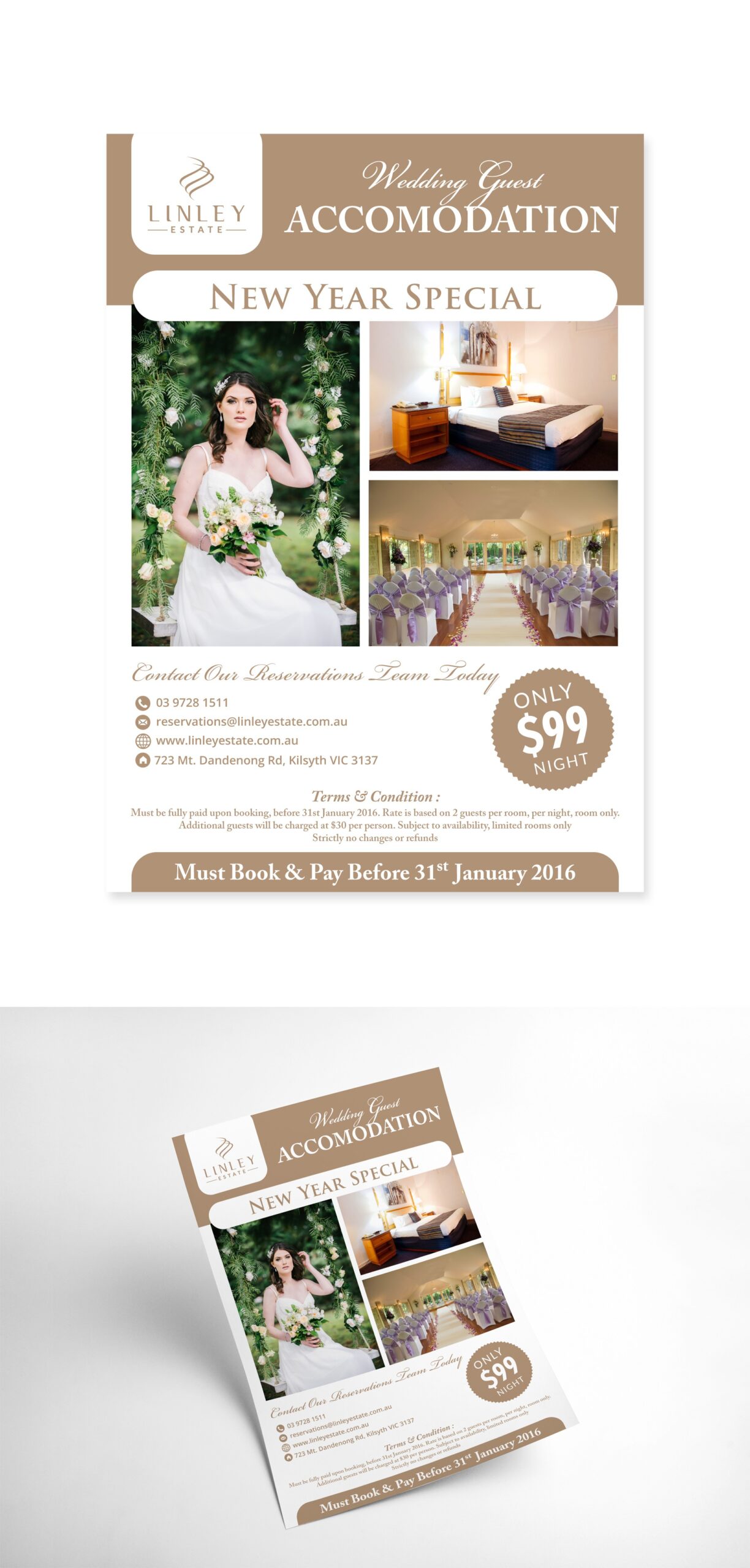 Flyer Design for Wedding Guest Accomodation1