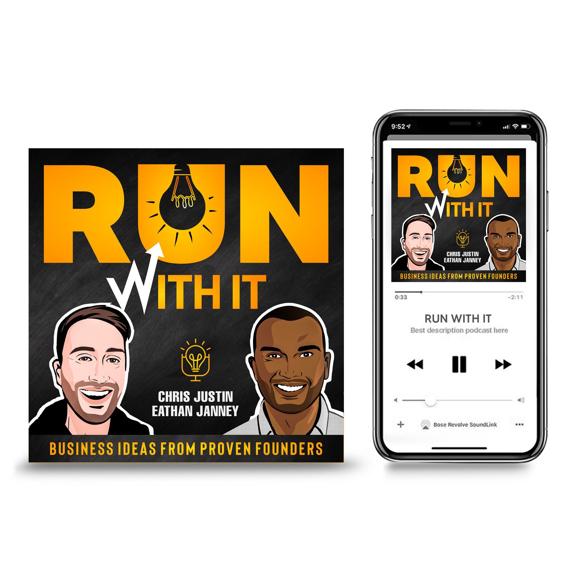 Podcast Art for popular show about new business ideas1