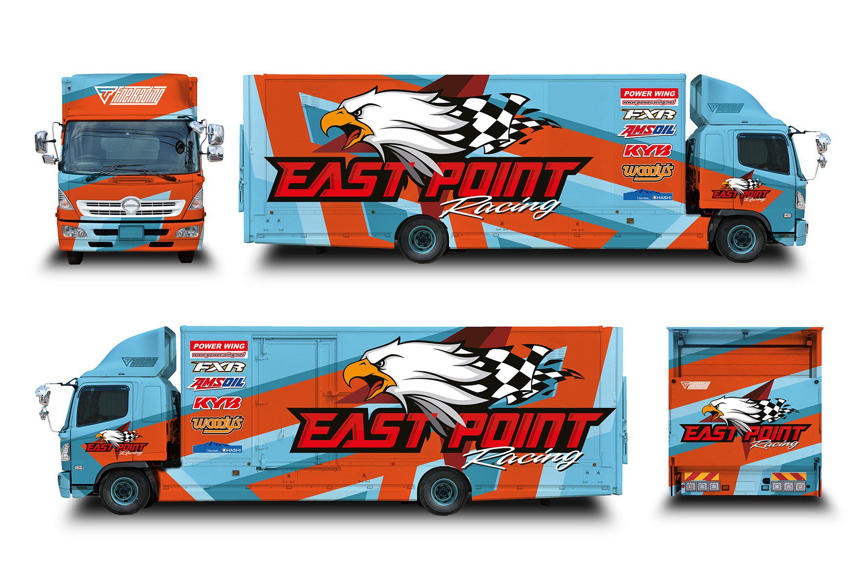 Truck wrap for Racing Transport Graphics