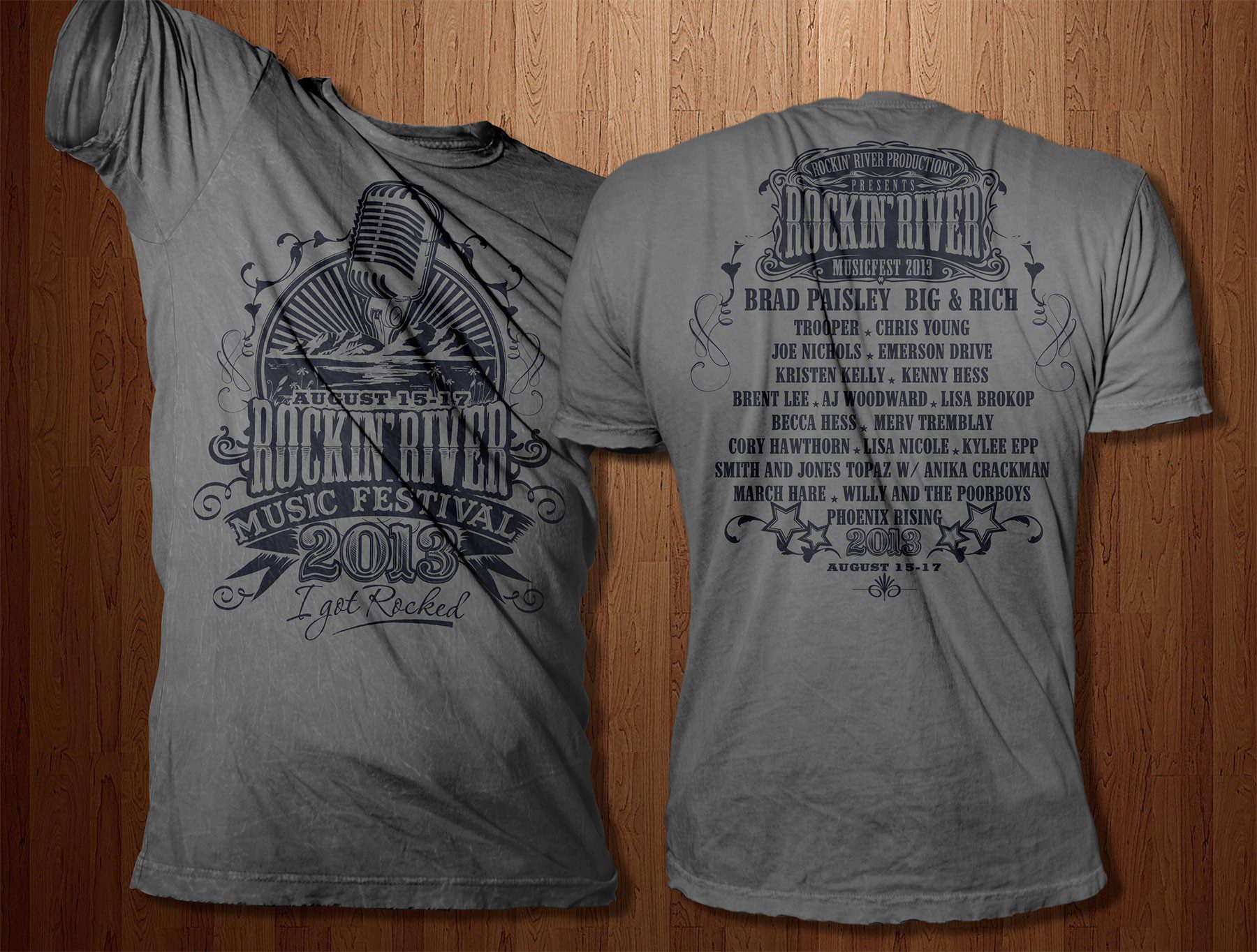 Vintage T-Shirt Design for Country Music Festival1