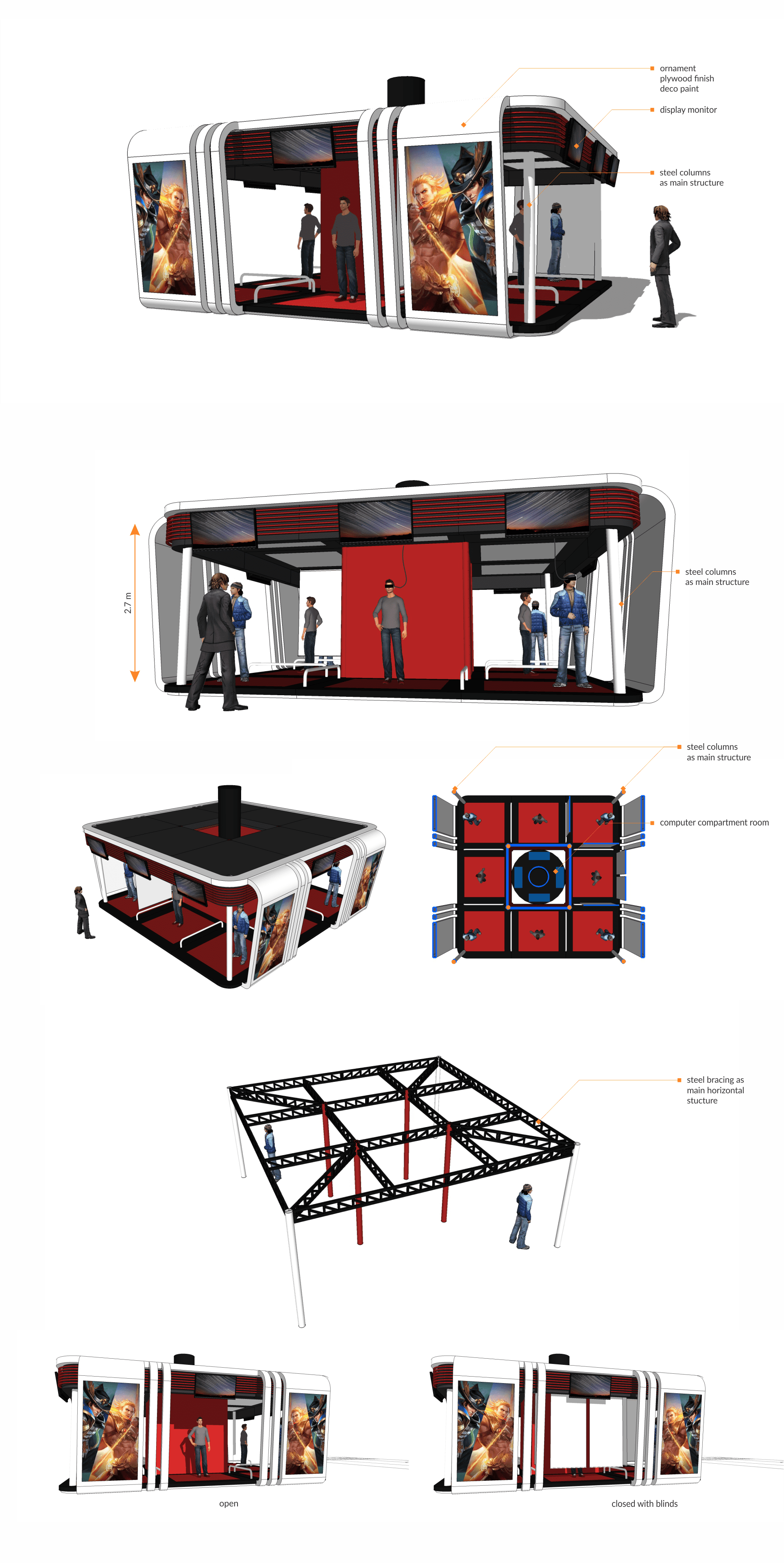 simple modern booth design for VR1